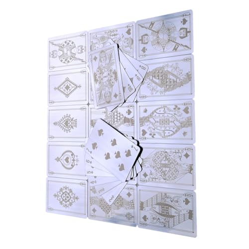54 cartas de póker metálicas de acero inoxidable 304 miniatura 4