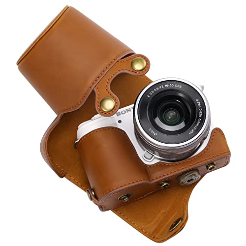 Funda de cuero PU para cámara Sony ZV-E10 color marrón miniatura 1