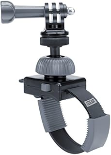USA GEAR Action Camera Handlebar Mount Zip-Tie with Tripod Screw, Adapter & Rotating Head - Fits bar up to 2" Diameter - Compatible With GoPro Hero 10 Black, DJI Osmo, Insta360 ONE R, Akaso 7 and More