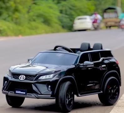 Image of Kawaii Kids Licensed Toyota Kids Rideon Car | Toyota Legender | Manual Plus Remote Control | Lights and USB Music Player | Kids Age - 1-5 (LEGENDER, Black)
