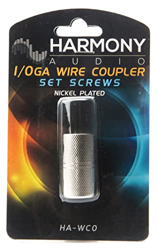 Harmony Audio Ha-Wc0 Car Stereo Power Or Ground 1/0 Gauge Wire Splice Coupler - Nickel Plated #TOP6