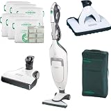 VORWERK FOLLETTO VK220s Rigenerato Come Nuovo – Aspirapolvere Scopa Elettrica Con Filo con HD65, Filtro, 6 Sacchetti, 6 Profumini (Dotazione Completa + EB420 + SP600 + Sacca Accessori + Detergente)