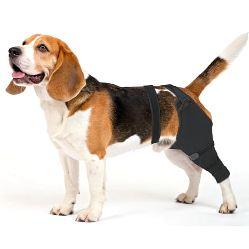 Image of Dog Rear Leg Sleeve to Stop Licking, Hind Leg Protector for TPLO Recovery, ACL Surgery, Wounds or Skin Issues, Soft Breathable Cover for Large Medium Small Dogs (2XL-,Right)