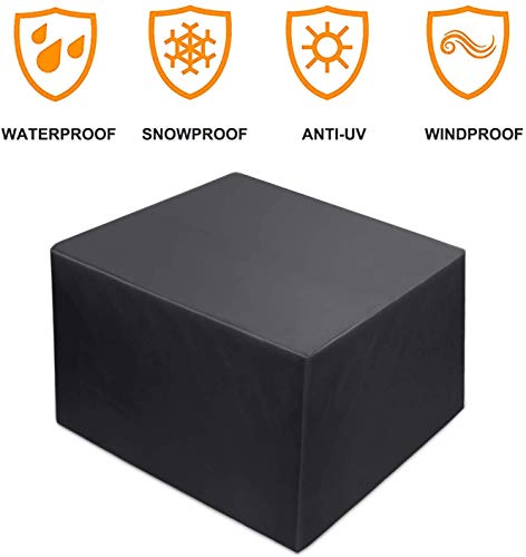 TEPSMIGO Bache Salon de Jardin, Housse Table de Jardin, Bache de Protection, Housse de Protection Salon de Jardin, Protection extérieure résistante imperméable de Meubles 420D Oxford (125x125x75cm)