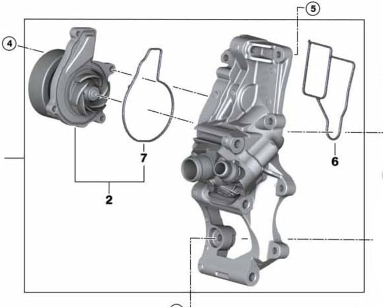 11518601366 11518623576 11518623574 11518617544 FOR BMW MINI B38 B48 F39 F45 F46 F48 F54 F55 F56 F57 Cooling Water Pump gaskets