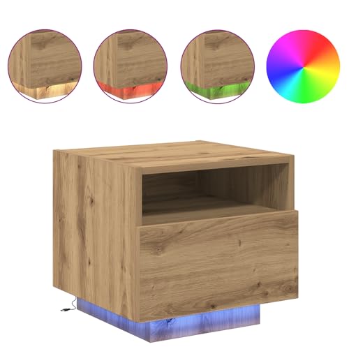 Table de chevet compacte LED lot de 2 pour optimiser le rangement - 5