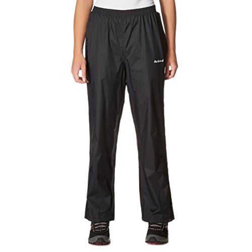 Peter Storm Women’s Packable Pants with Elasticated Waist & Stuff Sack, Waterproof, Breathable & Lightweight Over Trousers (UK, Numeric, 14, Regular, Regular, Black)