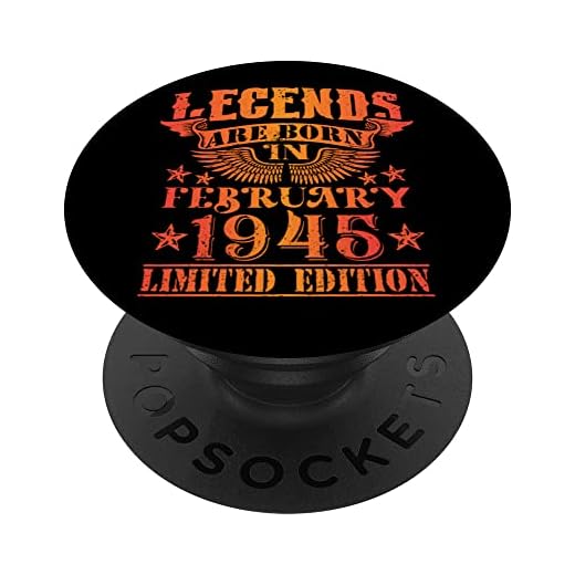Cumpleaños Febrero 1945 Edición Limitada Regalo February PopSockets PopGrip Intercambiable