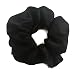 Large Premium Satin Hair Scrunchies (2 Pack)(Black)