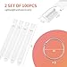 100 PCS Nail Swatch Sticks, Clear Plastic Nail Color Swatches with Metal Ring, False Fake Nail Art Tips Sticks for Gel Polish Display,Practice(Square Nail Sample Fan)