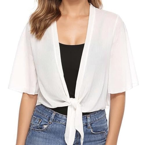 Großzügige Größe Bolero Damen, 1/2 Ärmel Sommer Kurz Strickjacke,...