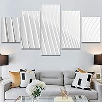 SIGNWIN 5 Panel Canvas Wall Art Abstract Architecture Modern Artwork for Home Decorations Ready to Hang - 60