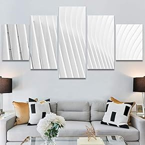 SIGNWIN 5 Panel Canvas Wall Art Abstract Architecture...