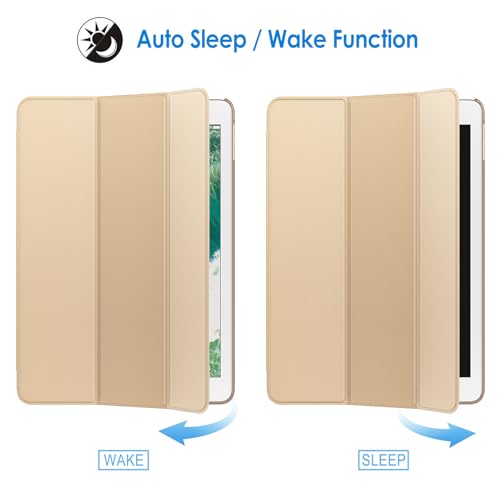 Image of JETech Case for iPad (9.7-Inch, 2018 /2017 Model, 6th /5th Generation), Smart Cover Auto Wake /Sleep (Beige)