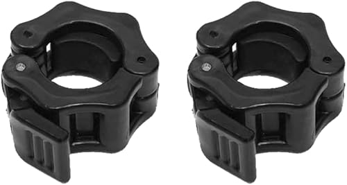 1 par de abrazaderas de peso, abrazaderas de barra olímpicas de 1 pulgada, clips de barra de liberación de clips de peso de bloqueo para barra de