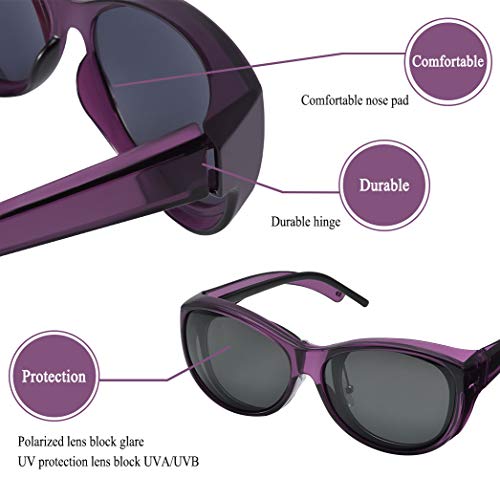 Br'Guras Polarized Oversized Wrap Around Shield Sunglasses Fit Over Sunglasses for Woman Man3