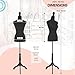 Mannequin Torso Female Manikin Body Dress Form Mannequin 59-67 Inch Lightweight Height Adjustable Wooden Tripod Stand High Density Foam Portable Display
