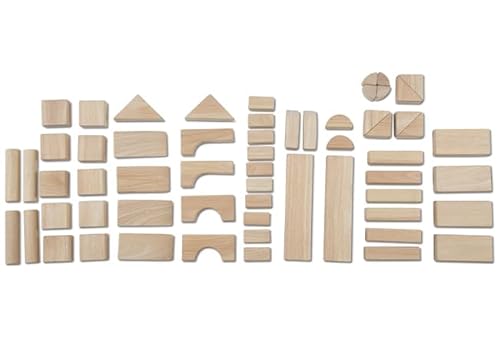 Melissa & Doug 503 Standard Unit Solid-Wood Building Blocks With Wooden Storage Tray (60 Pcs) Classic Wooden Blocks thumb #4