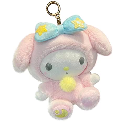 My Melody Plush Keychain,5in/13Cm Plush Toy Plush Doll ï¼ŒCute Kuromi Cinnamoroll Plush Keychain Stuffed Animal Toys Anime Figure Cosplay Pendant Doll Keyring Accessoriesï¼ŒPendant Toy Girls Gift