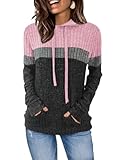 Womens Early Fall Fashion Must Haves Clothing 2025 Outfits Tops for Teachers Anthropologie Dresses Sweaters Clothes Long Sleeve Shirts Trendy Going Out Sweatshirts Winter Hoodies Lightpink Gray L