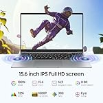 EYY 15.6" Laptop Computer, Win 11 Laptops with 8GB RAM 256GB SSD, 100% sRGB Screen, Celeron N4000 Processor(up to 2.6GHz) Notebook, Dual Band WiFi丨BT 4.2丨HDMI丨5000mAh Battery - Image 3