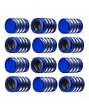 Tire Valve Stem Cap Cover - (12 Pack) Tire Air Caps Metal with Plastic Liner...