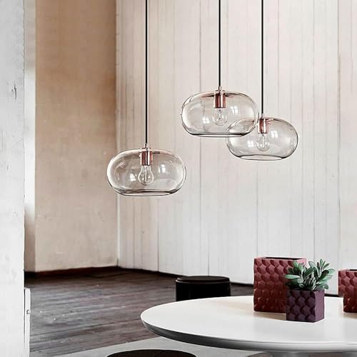 Chandelier en verre moderne E27 éclairage pendentif plafond