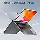 XUMIUZIY Magnetische Tablet-Tastaturhülle, Tastaturhülle mit Multi-Touch-Trackpad, Kabelloses Bluetooth-Typ-C-Laden, Hintergrundbeleuchtete Tasten für Air 13 Zoll M2 2024