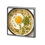 Cuenco de ramen con huevo de fideos, broches y alfileres unisex cuadrados ligeros con solapa, joyería para ropa, chal, sombrero