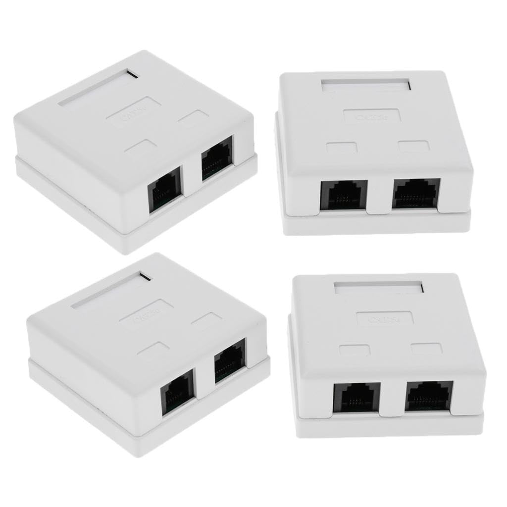 CALANDIS™ 4 Packs 2ports Cat5e Cat6 Network Cable Wall Surface Mount Box Adhesive | Plugs Jacks & Wall Plates | Networking Cables & Adapters | Computer Cables & Connectors-image-17