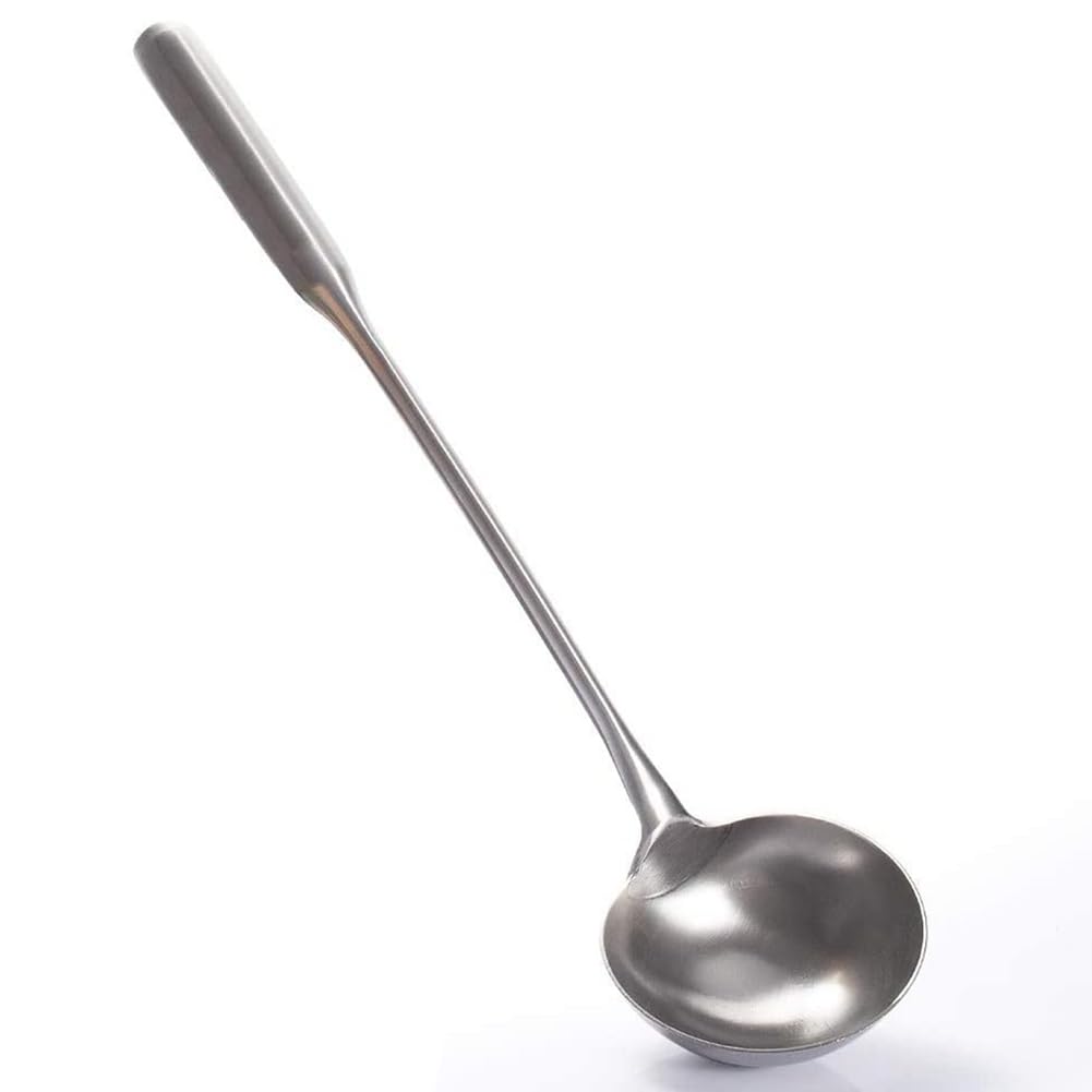 CTRLZS Soup Ladle, Wok Spatula,the Longer Handle Shovel Spoon Rustproof, Heat Resistance, Integral Forming Stainless