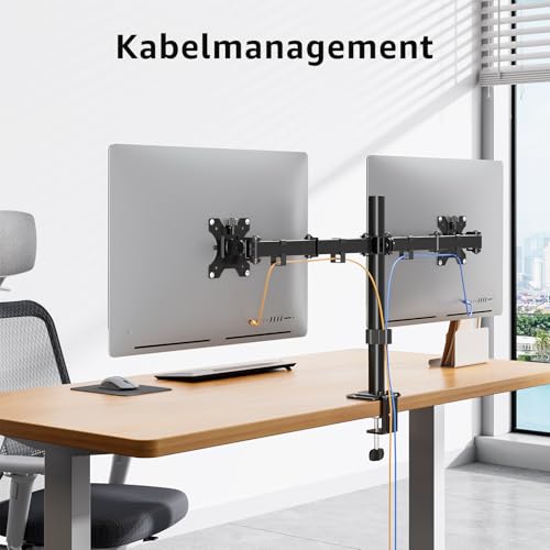 MOUNTUP Monitor Halterung 2 Monitore für 13-32 Zoll Flach&Curved Bildschirm – Ansicht 7