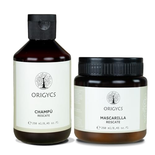 Origycs Pack Rescate (Champú + Mascarilla) – Purifica, Fortalece y Aporta Brillo desde el Primer Uso | 95% Natural, Vegano y pH Equilibrado