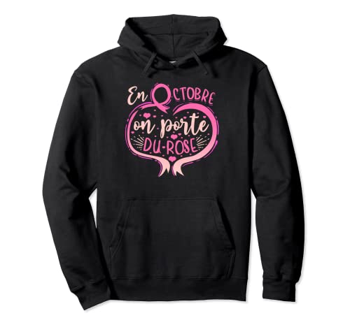 Octobre Ruban Rose Cancer du Sein Sensibilisation Sweat à Capuche Cover
