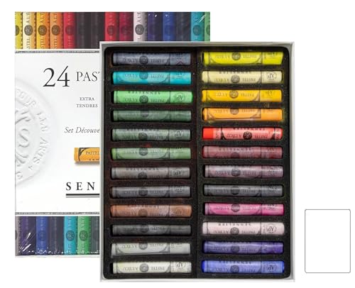 Pastels tendres à l'écu Sennelier : fini les pigments ternes, pack 24 pastels secs