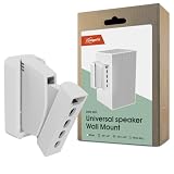 Vogel’s SWM 3021 Supporto da parete universale per altoparlante | Inclinabile -25°/+5° | Orientabile fino a 70° | Bianco (1x) | Max. 5 kg