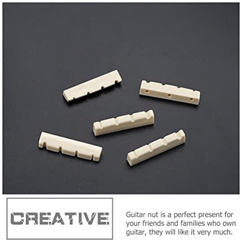 Vaguelly Bass 5Pcs Plastic Slotted Guitar Nuts Electric Guitar Nut Guitar Instrument Accessories Precision Instruments #TOP4