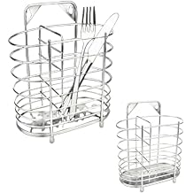 Utensil Holder, Stainless Steel Silverware Organizer Utensil Holder for Kitchen Counter Spoon Holder for Kitchen Counter