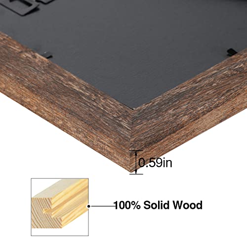 Vecelo 6X8 Picture Frames Set Of 4,8X6 Photo Frames,High Definition Non-Fragile Acrylic Glass Covers With Solid Wood Base For Table Top Display And Wall Collage,Wood Brown #TOP5