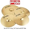 Paiste 101 Brass Cymbal Set Universal 14" HiHat, 16" Crash, 20" Ride - Cymbal Set #1