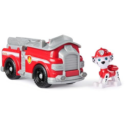 PAW PATROL, Feuerwehrauto mit Marshall Spielfigur (Basis Fahrzeug, 2025), Spielzeug für Kinder ab 3 Jahren