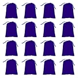 PATIKIL 30 Pcs Sachets Velours À Cordon, 18 x 13 cm Grands Pochettes Cadeaux En Tissu Velours Pour gemmex Avec Cordon, Sachet Bonbons Favoris Pour Mariage Anniversaire Fête Noël, Bleu