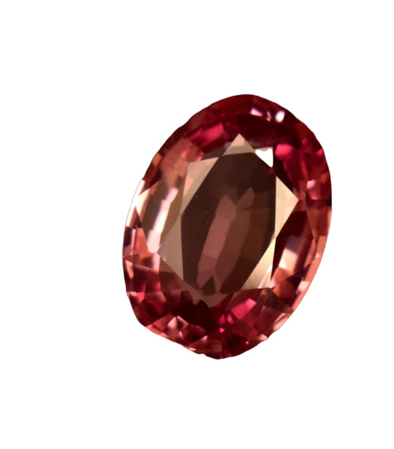 Saphir Padparadscha naturel ovale 14x10mm pour création de bijoux DIY
