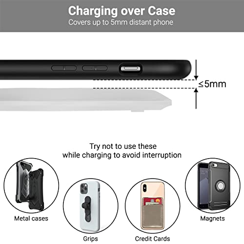 ULTRICS Wireless Charger, Wireless Enabled Ultra Slim Quick Charging Pad Compatible with iPhone 14 Pro Max/ 13/12/ 11/ SE/XS Max/XR/X, Galaxy S21 Ultra/ S20/ S10/ S9/ S8 Plus, S7/ S6, Note 20/10 - Image 5
