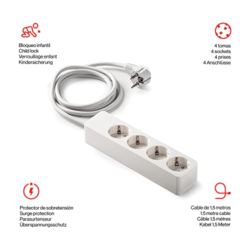 Base multiple FAMATEL m111823 pour brancher 4 appareils sur une prise de terre