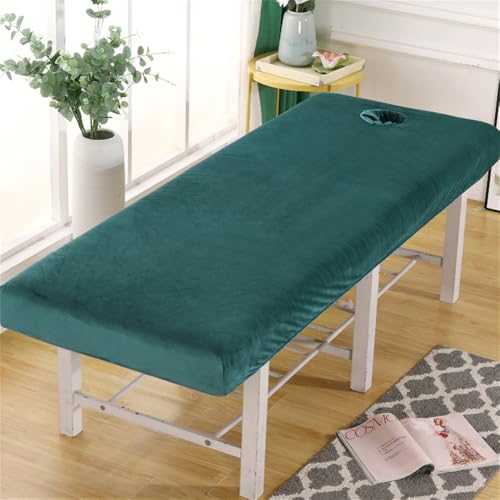 Chickwin Velours Housse Table Massage avec Trou, Housse Table de Massage Doux Lavable, Drap Housse Table de Massage Réutilisables, Drap de Salon de Coiffure...
