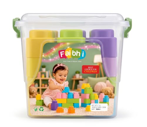 Image of Soft Squishy Building Blocks for Babies and Toddlers, 21 Pcs Non-Toxic Stacking Blocks Set, Teething Safe Sensory Toy for Infants 5 Months+