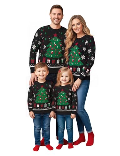 Pull de Noël famille ensemble assorti à offrir pour homme et enfant