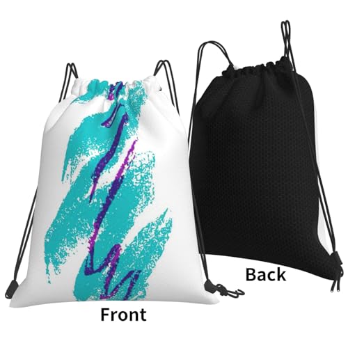 90's Cup Design print casual drawstring backpack Gym Bag Sports, fitness, yoga, travel backpack Men Women, White3