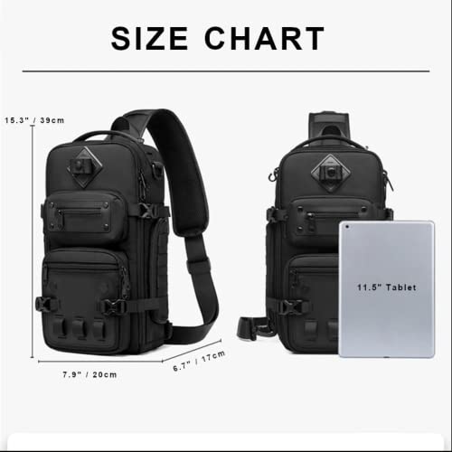 P&D Tactical Shoulder Sling Bag For Men Backpack 14L Large Capacity Chest Tactical Outdoor Crossbody Travel Pack Waterproof Sports Bag For Man Male #TOP2